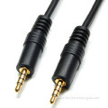 3.5mm 4 Conductor Audio Cable, Male to Male Gold Plating Connector